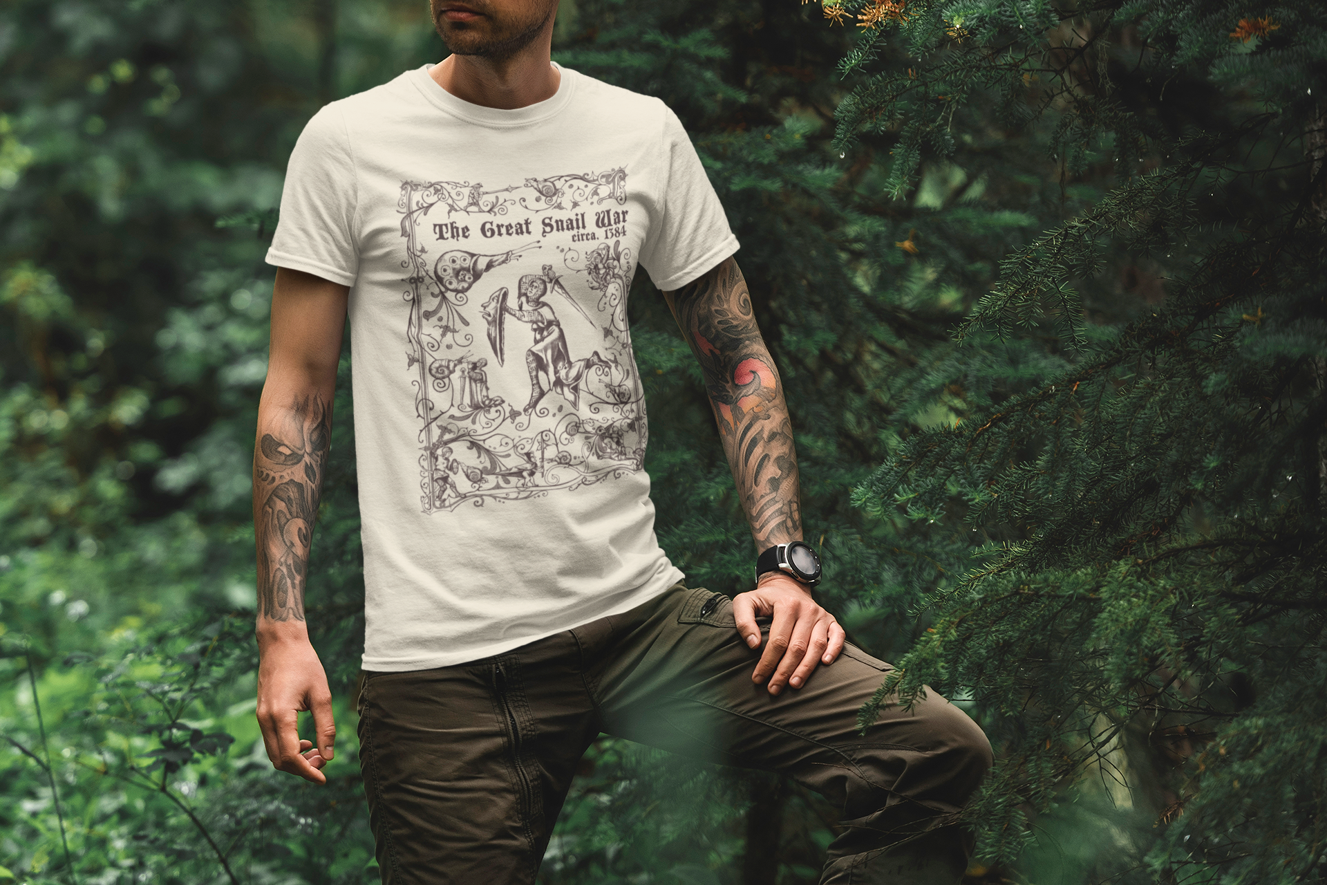 Marginalia T-Shirt - The Great Snail War